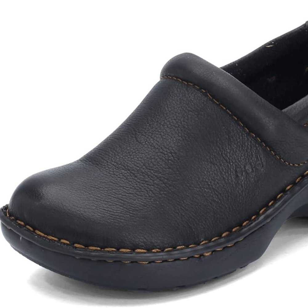 Women's, Peggy Clog Black Leather 8 M